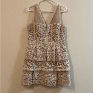 BCBG White Detailed Dress